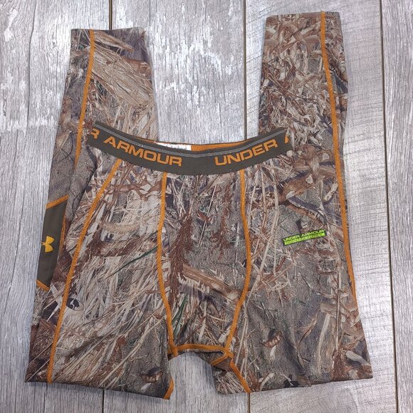 Under Armour Pants Mens Large Mossy Oak Camo Compression Scent Control Tight - Picture 3 of 6
